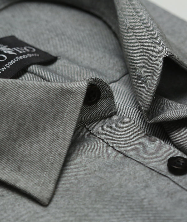 Steel Grey Twill Shirt