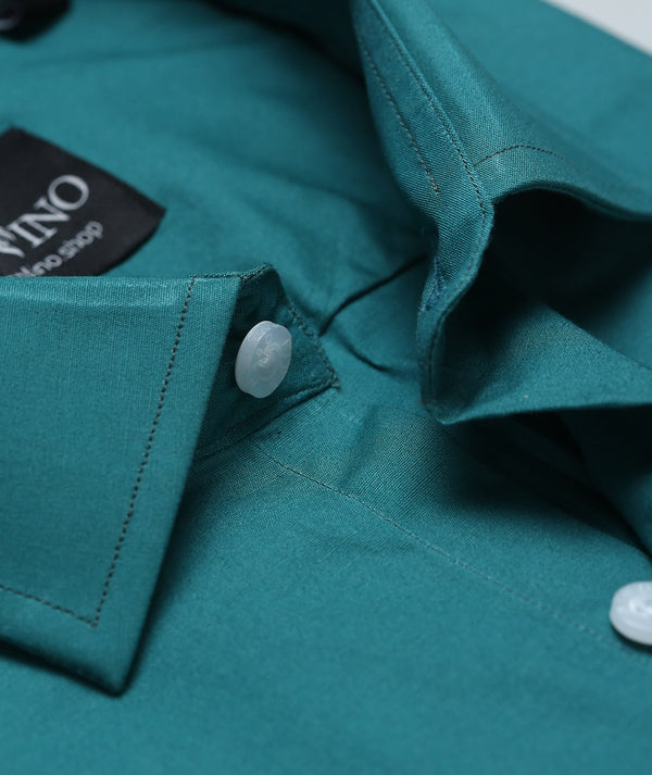 Teal Edge Cotton Shirt