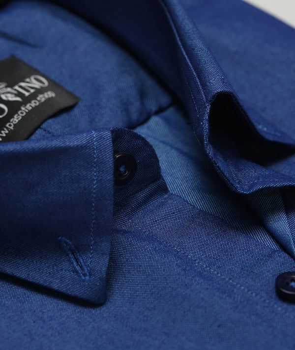 Royal Sapphire Cotton Shirt